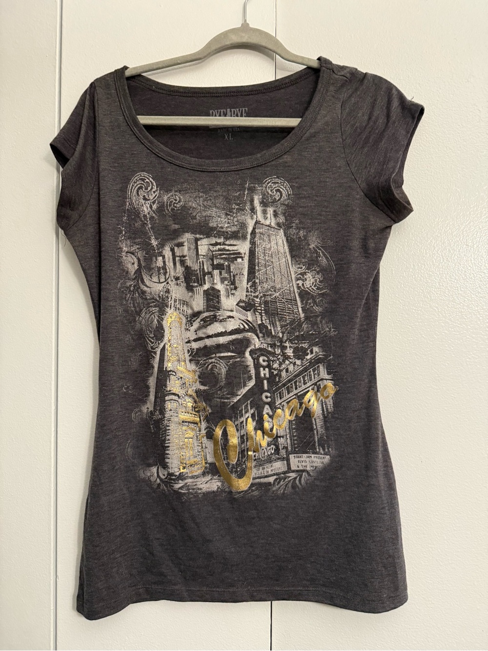 Vintage Y2K Bye Bye Chicago T-Shirt Size XL